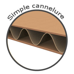 Carton simple cannelure